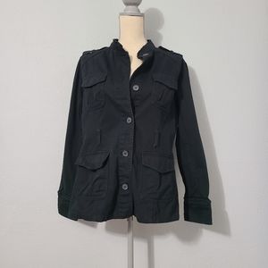 Converse One Star‎ Black Button Up Jacket Size Large